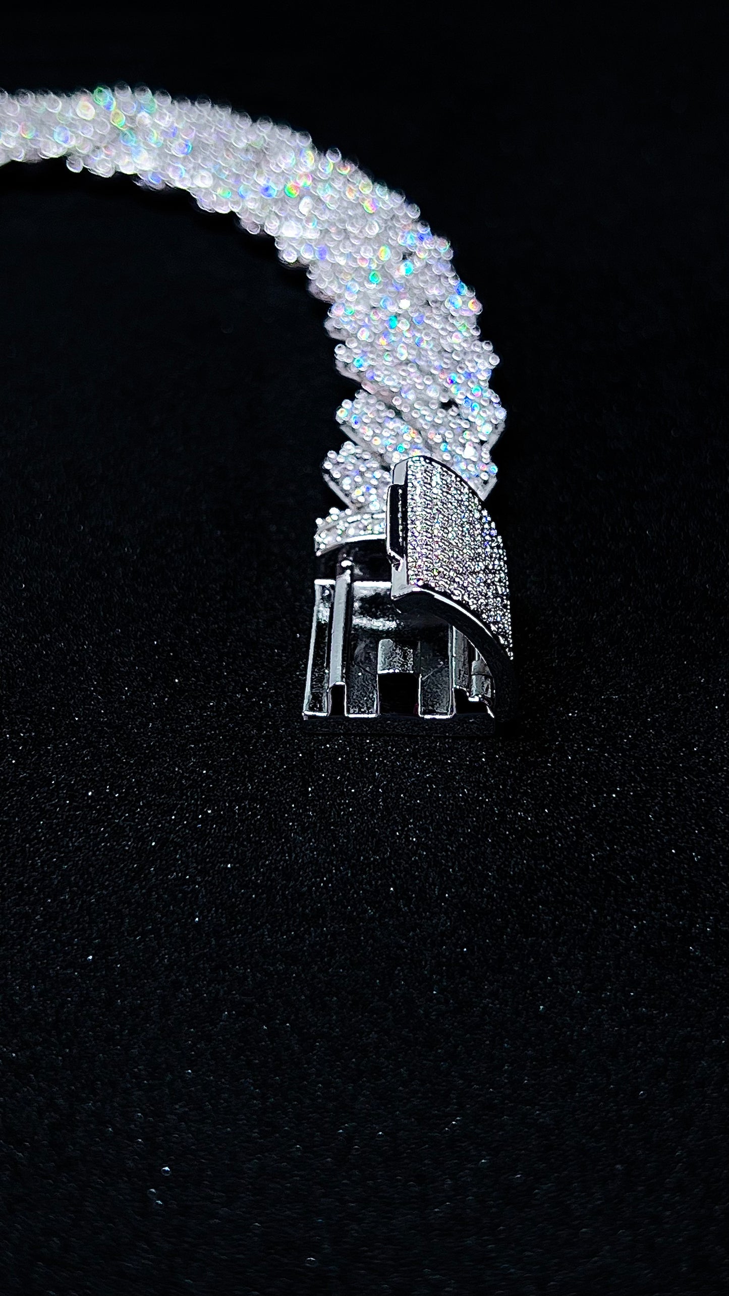 14mm Prong Cuban Bracelet - 18k white gold