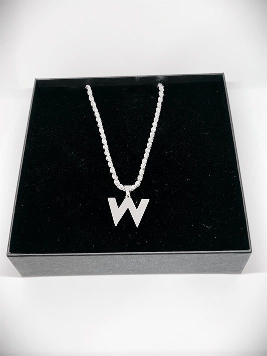 “W” Custom Pendant - 925 silver