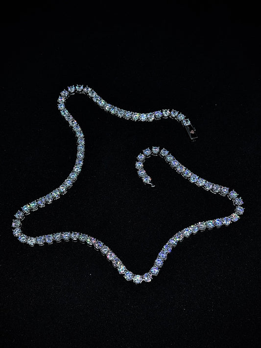 5mm Tennis Chain - 18k white gold